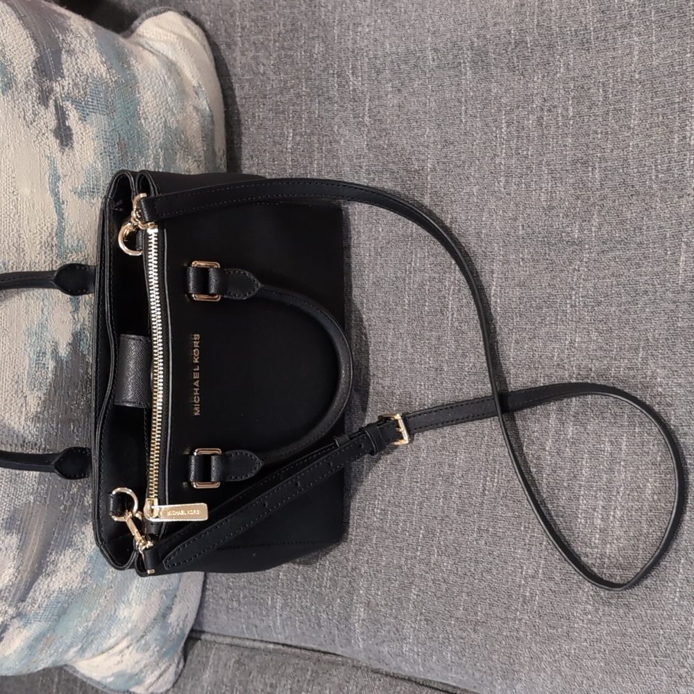 Michael Kors Black Saffiano Leather Satchel/Crossbody Bag
